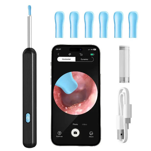 Ear Cleaner High Precision Ear Wax Removal Tool With Camera With LED Light Wireless Cleaner Smart Ear Cleaning Kit