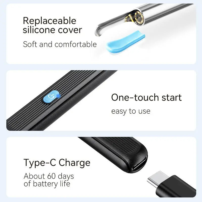 Ear Cleaner High Precision Ear Wax Removal Tool With Camera With LED Light Wireless Cleaner Smart Ear Cleaning Kit