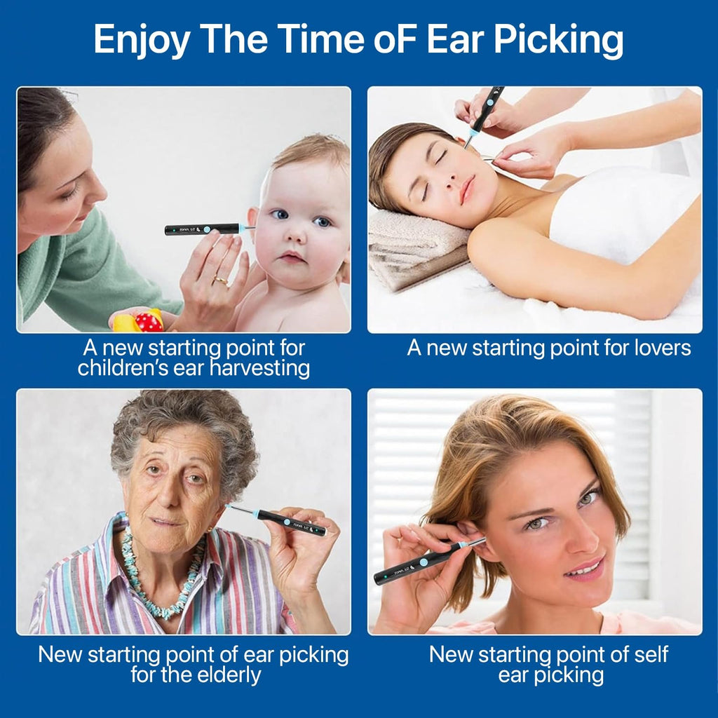 Ear Cleaner High Precision Ear Wax Removal Tool With Camera With LED Light Wireless Cleaner Smart Ear Cleaning Kit